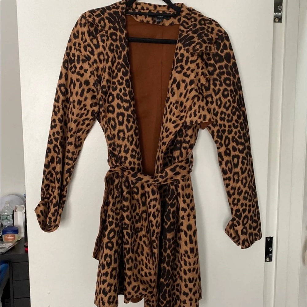 Leopard Print Wrap Jacket - image 1